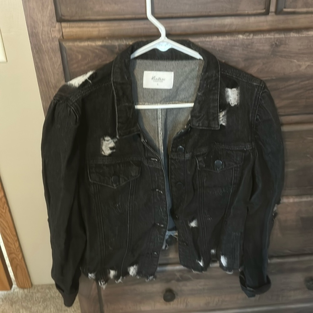 Black denim KanCan jacket.   Size L